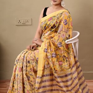 Beautiful Pure Maheshwari Silk Sarees with blouse