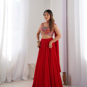 Flawless Flair Lehenga With Work Blouse & Dupatta
