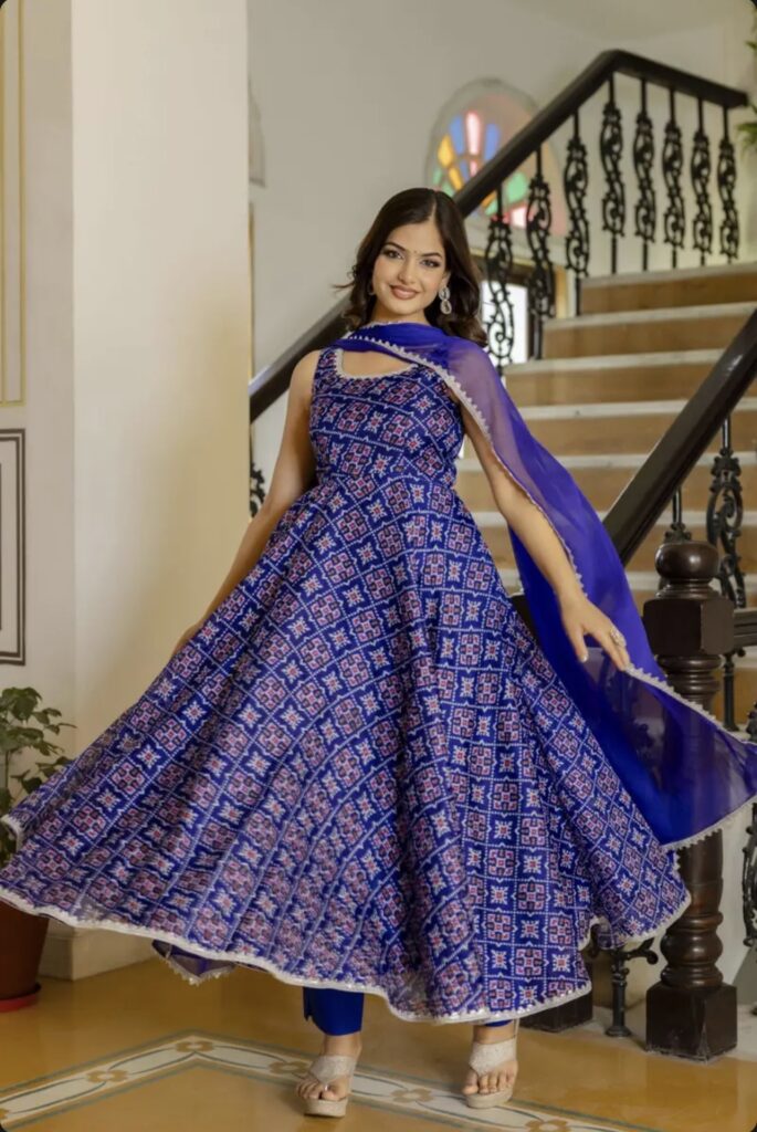 Blue Doriya Suit Set