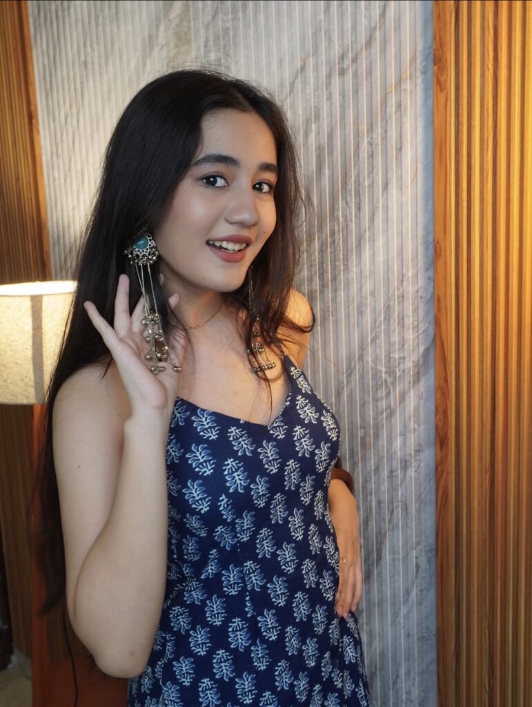 Women Aqua Blue Floral Sleeveless Short Kurti